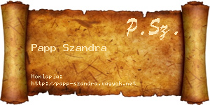 Papp Szandra névjegykártya