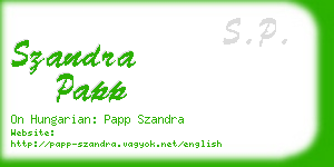 szandra papp business card